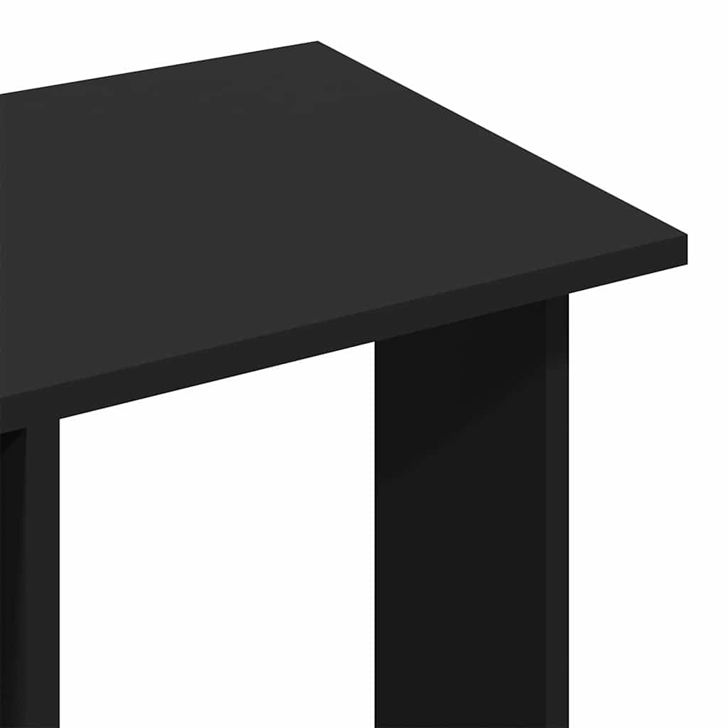 Ormar s kotačima crni 102 x 38 x 110 cm od konstruiranog drva