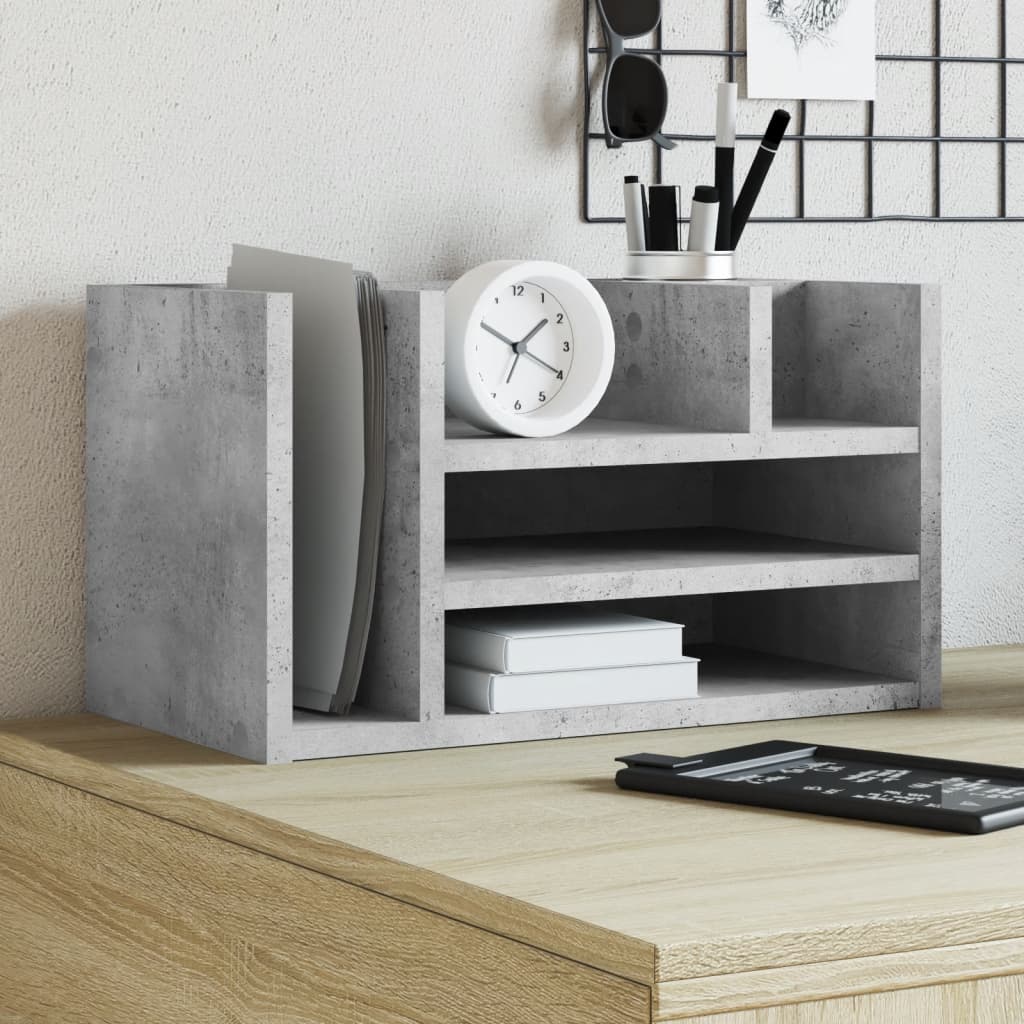 Organizator za stol boja hrasta 44,5x24x25 cm konstruirano drvo