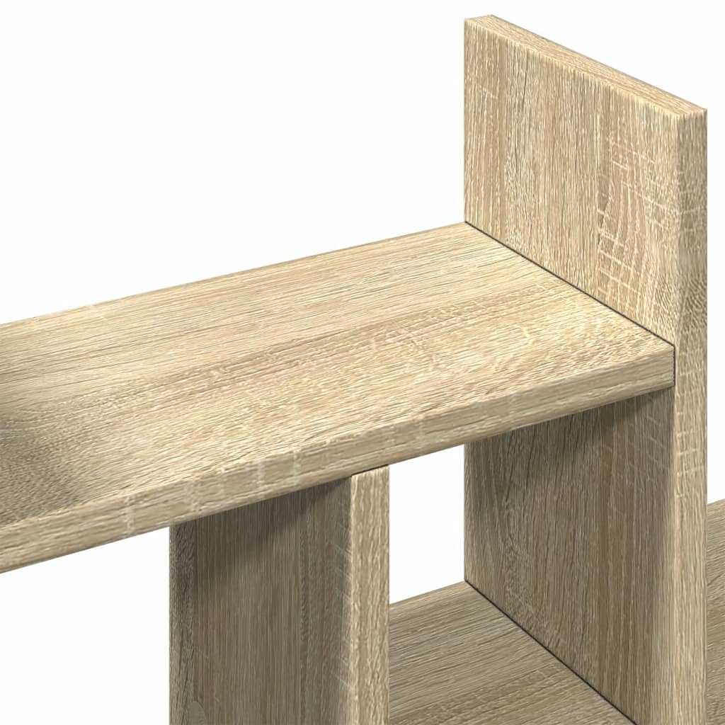 Organizator za stol boja hrasta 34,5 x 15,5 x 35,5 cm drveni