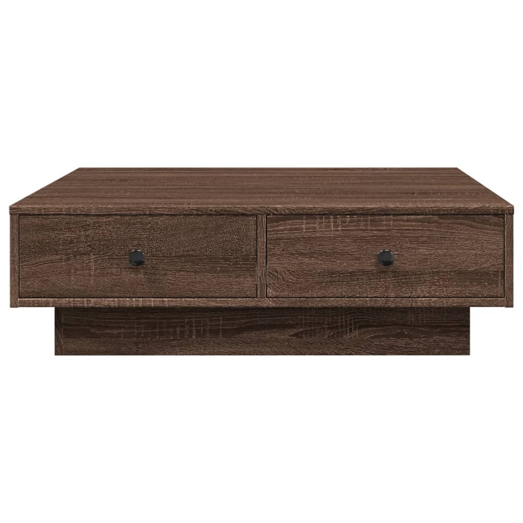 Stolić za kavu Smeđa hrasta 90x90x28 cm konstruirano drvo