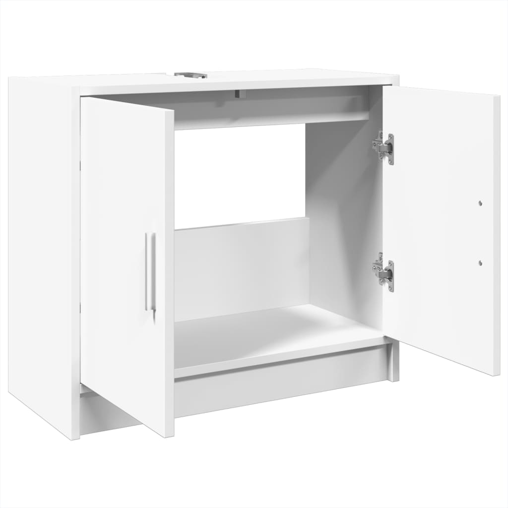 Ormarić za umivaonik bijeli 63 x 29 x 55 cm konstruirano drvo