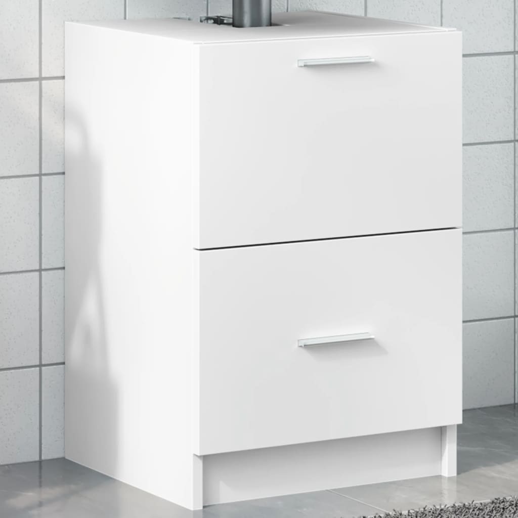 Ormarić za umivaonik bijeli 40 x 37 x 59 cm konstruirano drvo