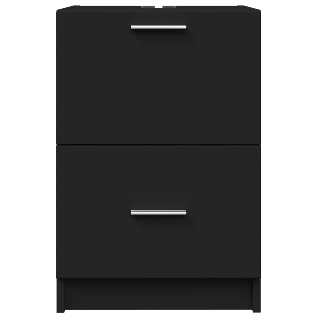 Ormarić za umivaonik crni 40 x 37 x 59 cm od konstruiranog drva