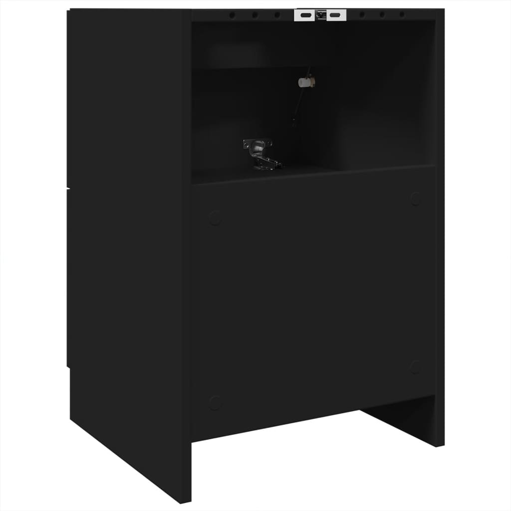 Ormarić za umivaonik crni 40 x 37 x 59 cm od konstruiranog drva
