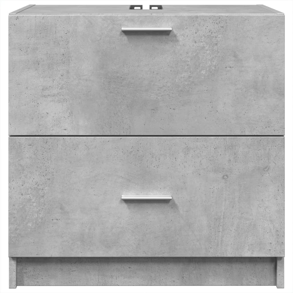 Ormarić za umivaonik boja betona 59x37x59 cm konstruirano drvo