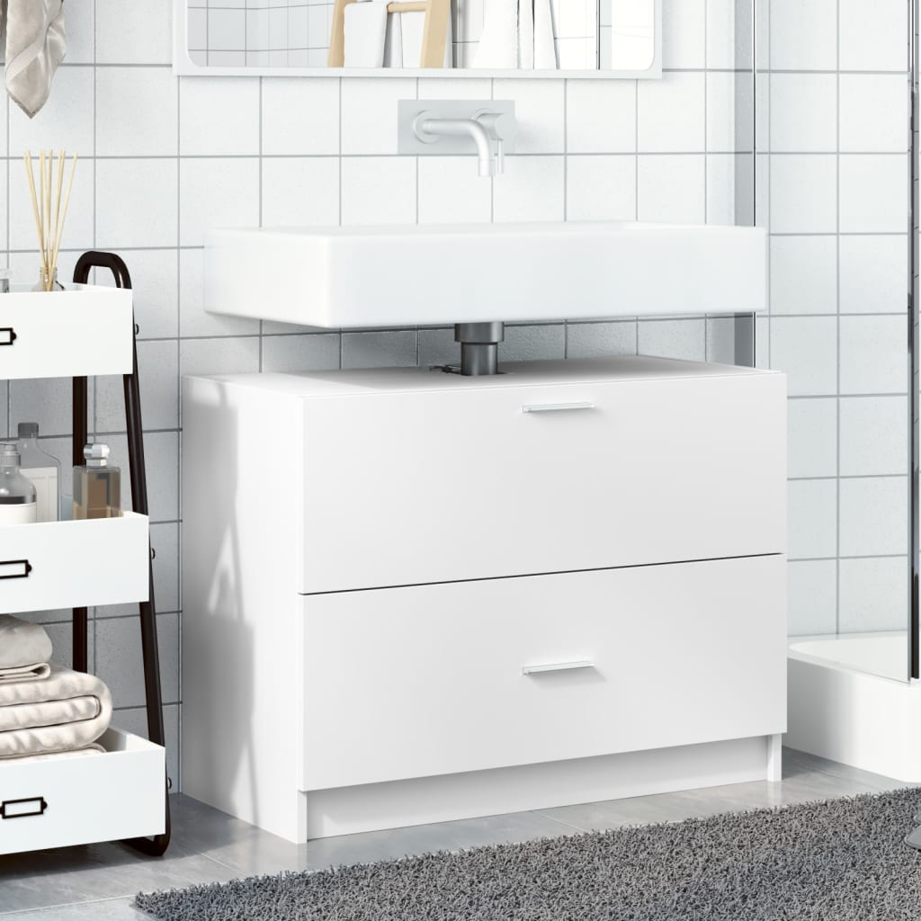 Ormarić za umivaonik bijeli 78 x 37 x 59 cm konstruirano drvo