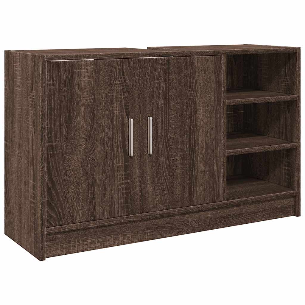 Ormarić za umivaonik smeđa boja hrasta 90 x 29 x 55 cm drveni