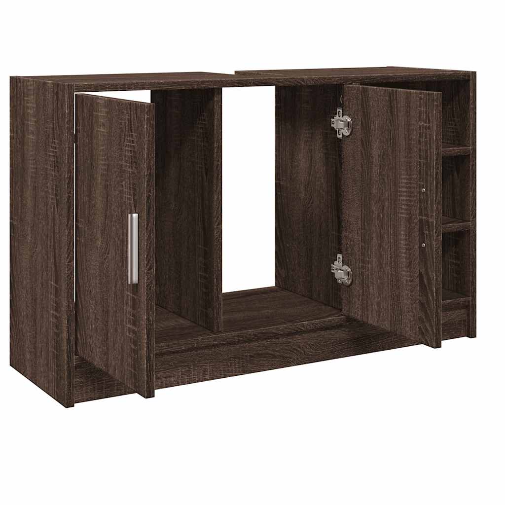 Ormarić za umivaonik smeđa boja hrasta 90 x 29 x 55 cm drveni