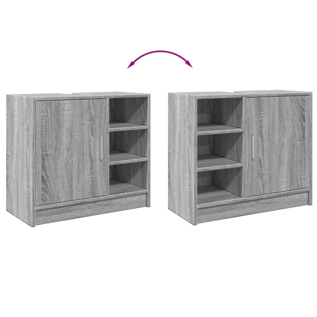Ormarić za umivaonik boja hrasta 63x29x55 cm konstruirano drvo