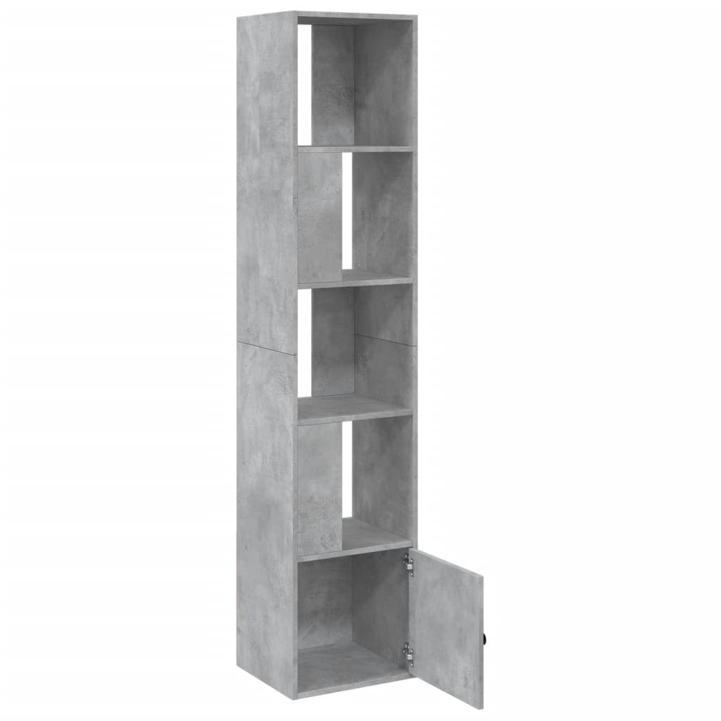 Regal za knjige boja betona 40x36x189 cm konstruirano drvo