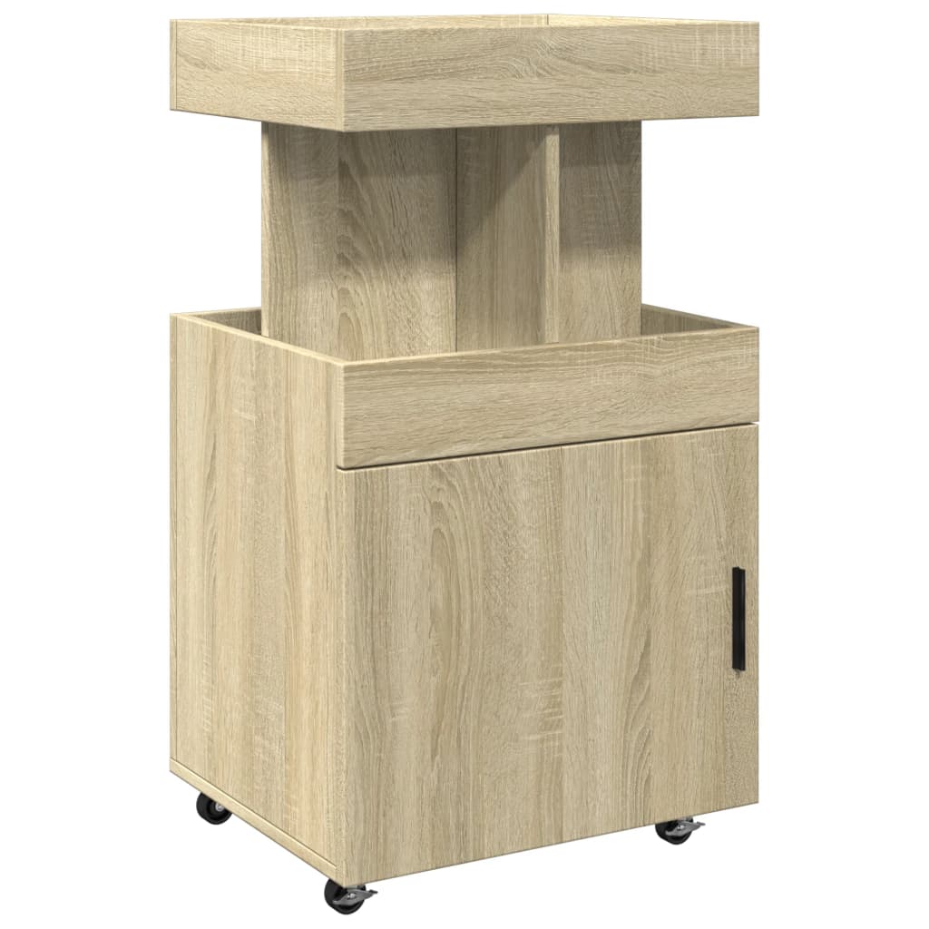 Barska kolica boja hrasta sonome 50x41x89 cm konstruirano drvo