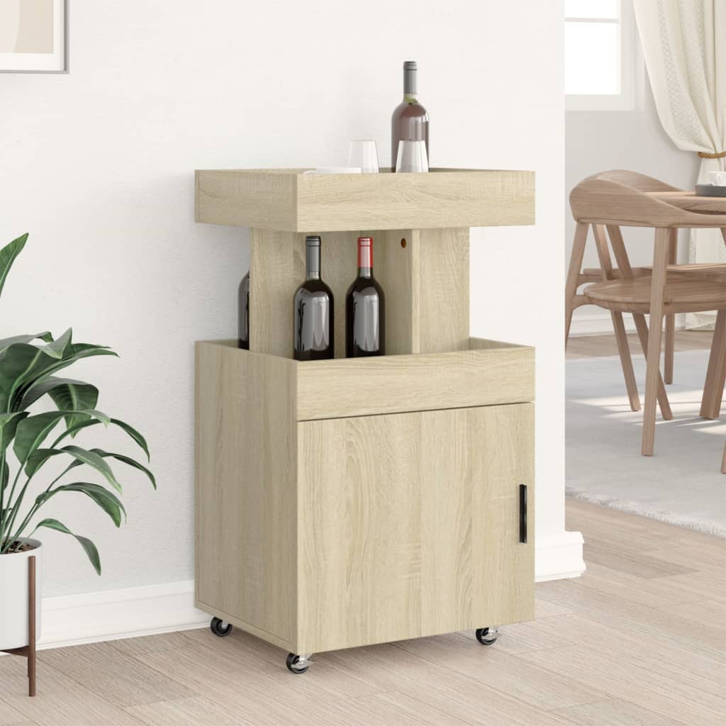 Barska kolica boja hrasta sonome 50x41x89 cm konstruirano drvo