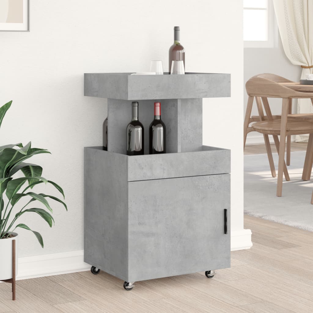 Barska kolica siva boja betona 50x41x89 cm konstruirano drvo