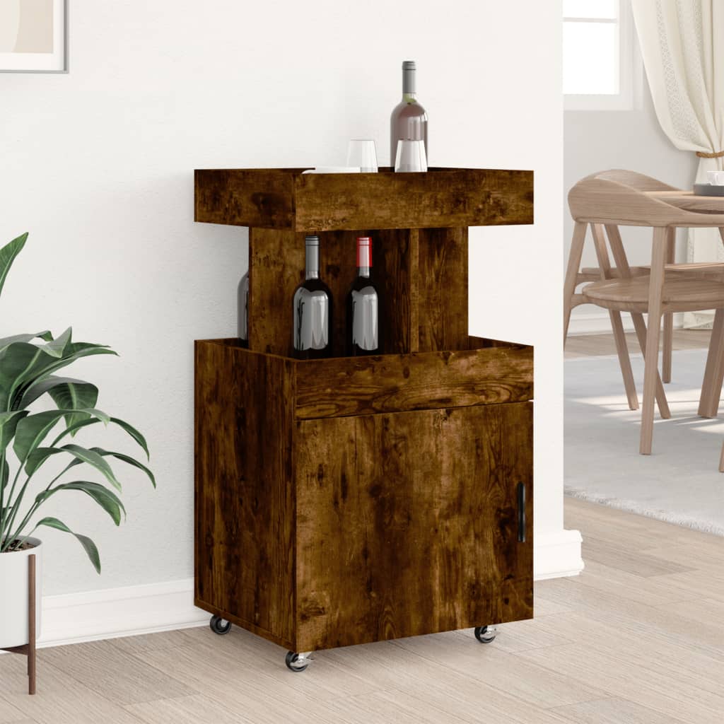 Barska kolica boja hrasta 50 x 41 x 89 cm konstruirano drvo