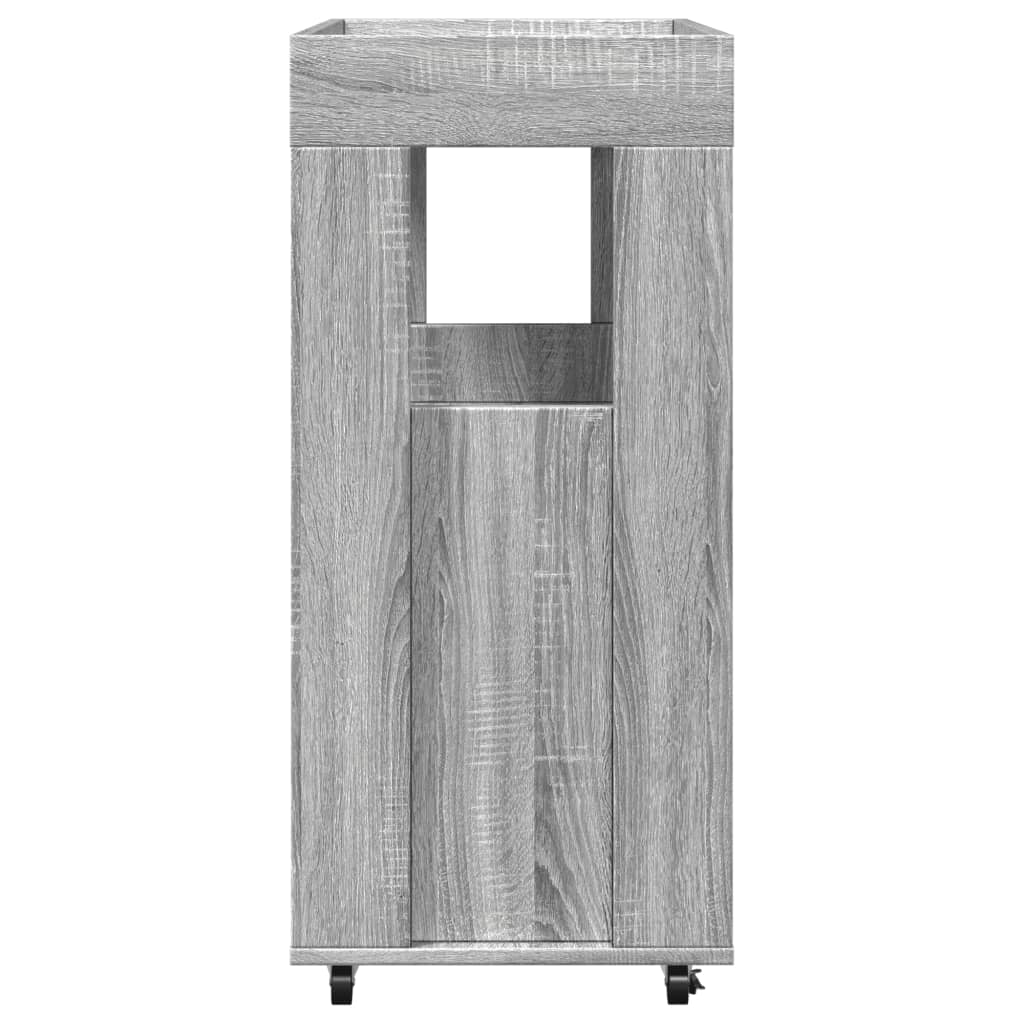 Barska kolica boja smeđeg hrasta 50x41x89 cm konstruirano drvo