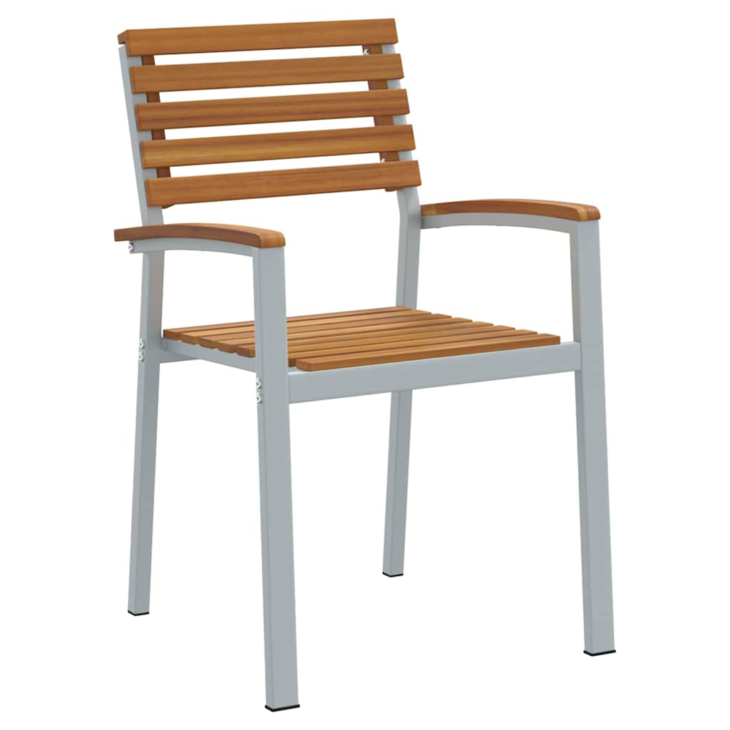Vrtna stolica 6 pcs Smeđa 56 x 57 x 87 cm Čvrsto drvo akacije