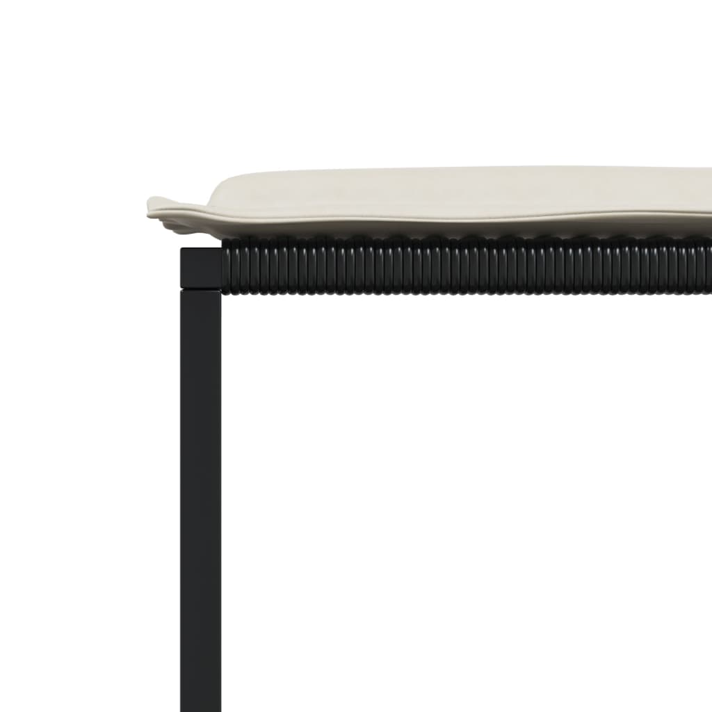 13-dijelni vrtni blagovaonski set s jastucima poliratan crni