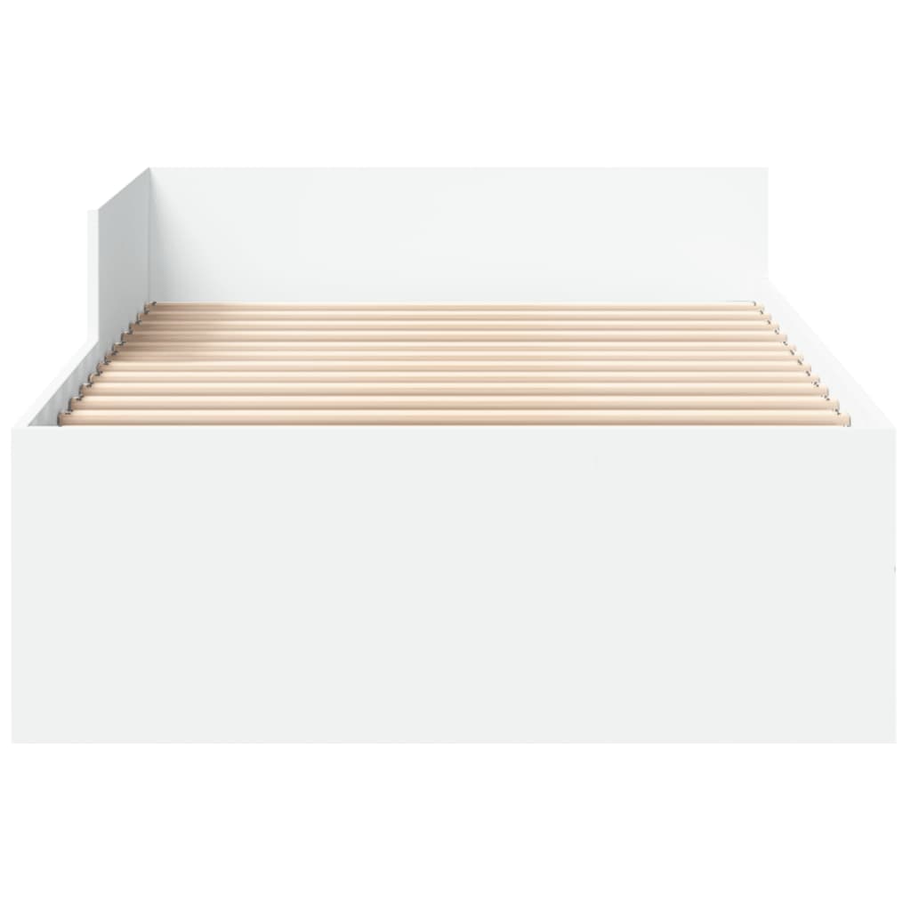 Okvir za krevet bijeli 100 x 200 cm konstruirano drvo