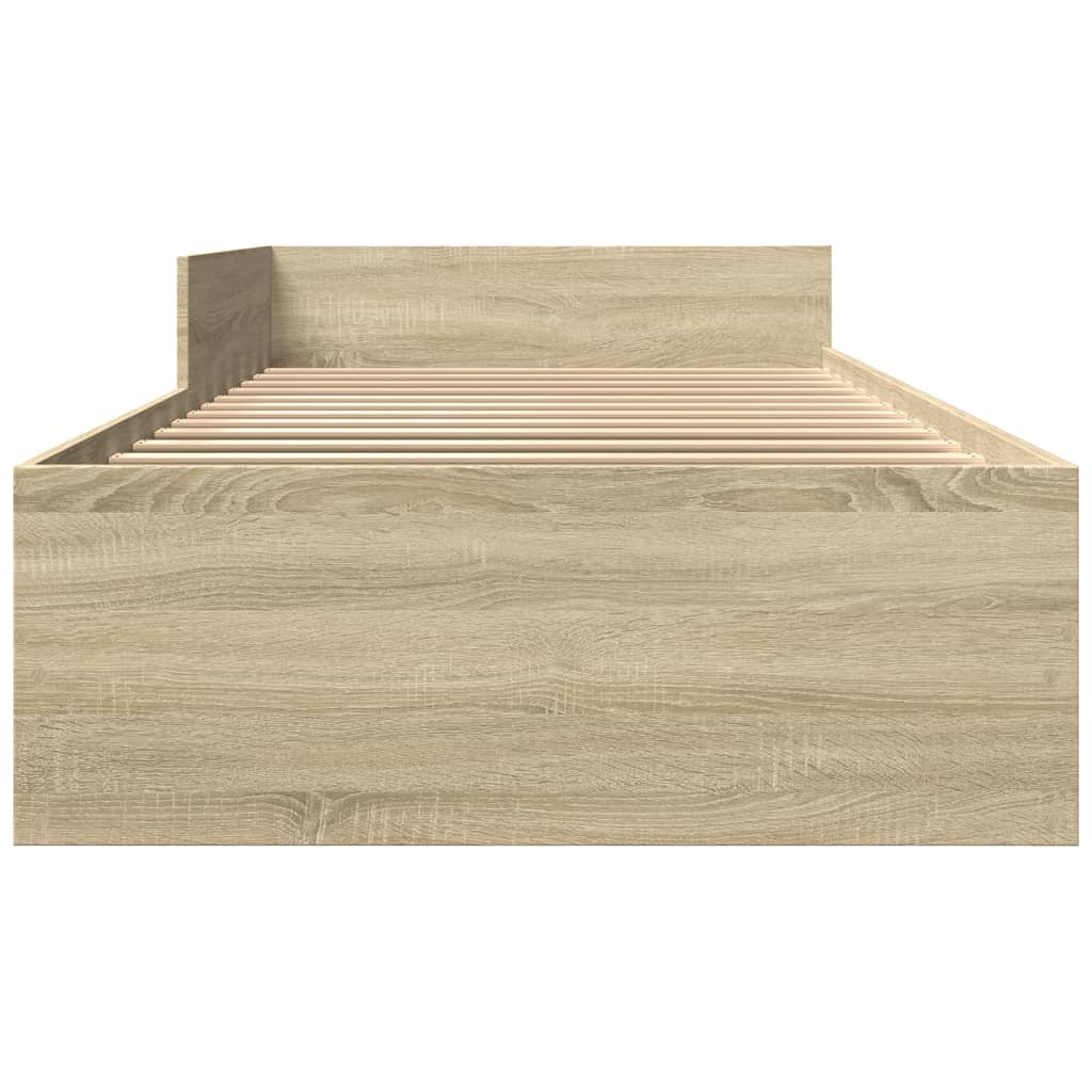 Okvir kreveta bez madraca boja hrasta sonome 90 x 190 cm drveni