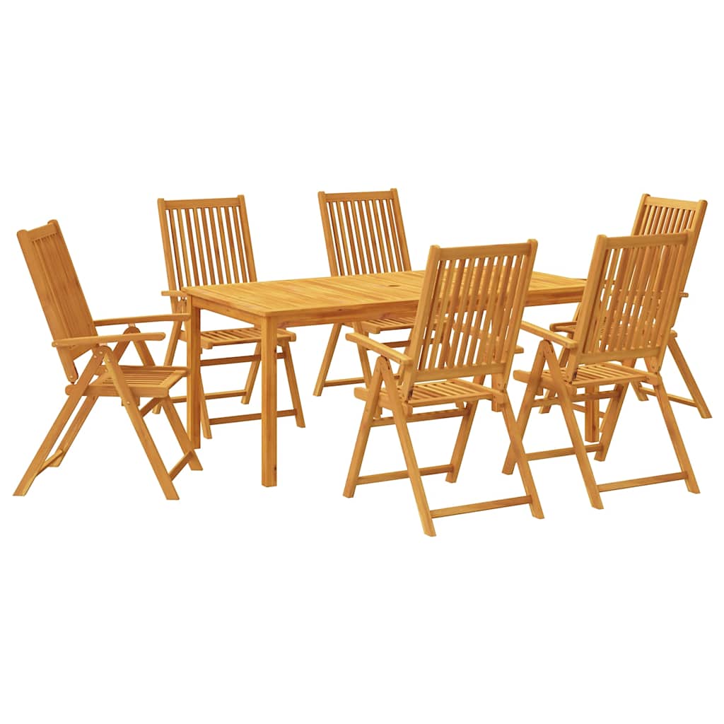 7-dijelni vrtni blagovaonski set 180x90x75 cm od masivnog bagremovog drva