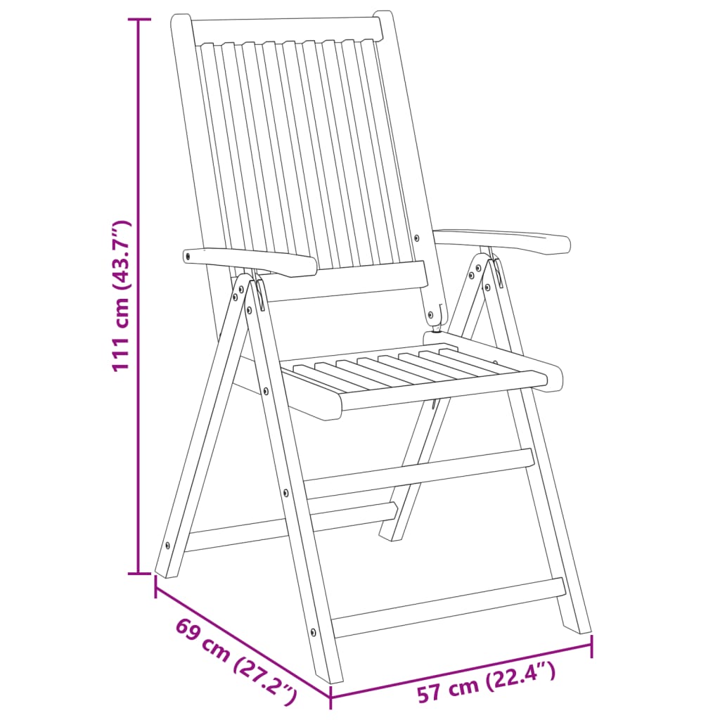 3-dijelni vrtni blagovaonski set 85x85x74 cm od masivnog bagremovog drva