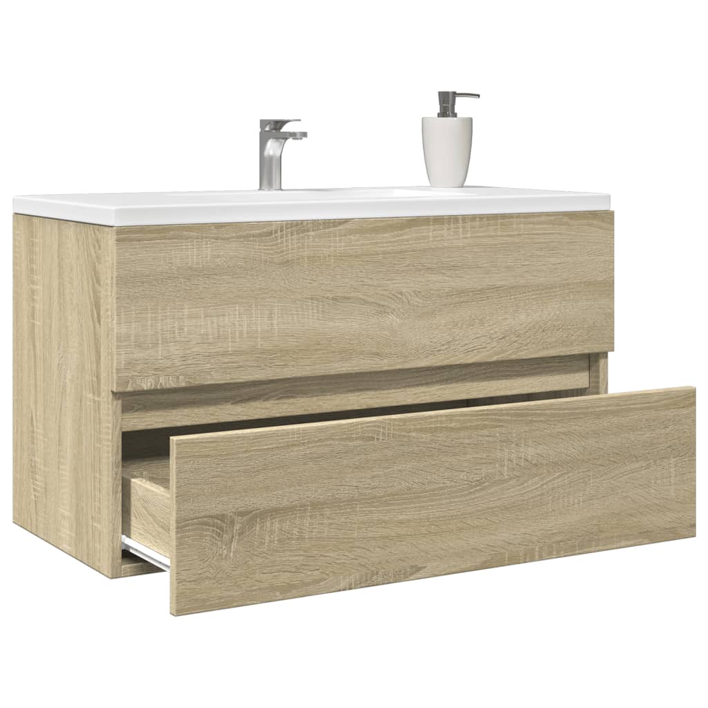 Ormarić za umivaonik boja hrasta sonome 80x38,5x45 cm iverica