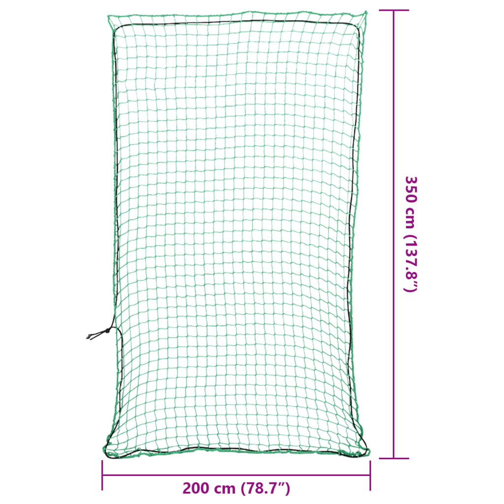 Mreža za prikolicu s elastičnim užetom zelena 3,5x2 m PP