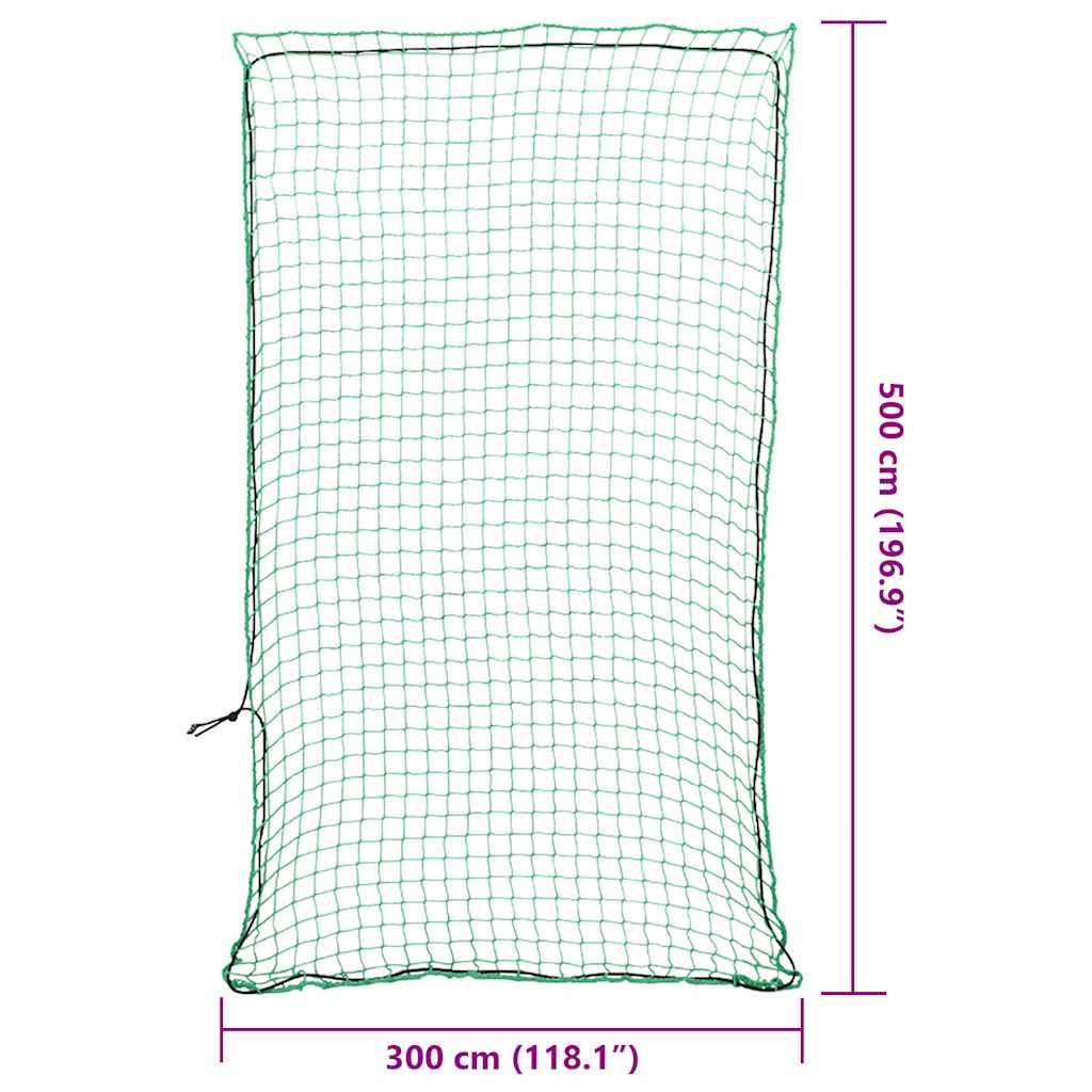 Mreža za prikolicu s elastičnim užetom zelena 5x3 m PP