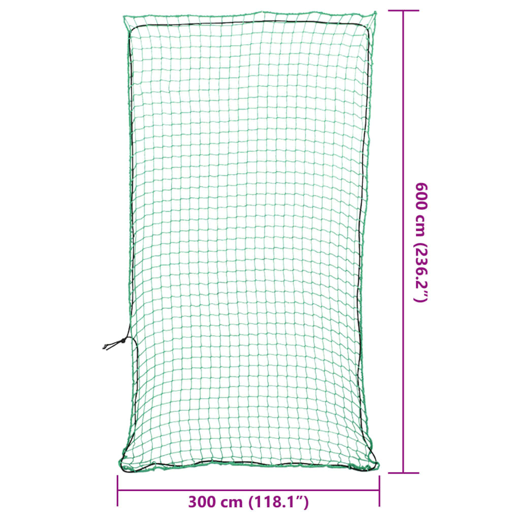 Mreža za prikolicu s elastičnim užetom zelena 6x3 m PP
