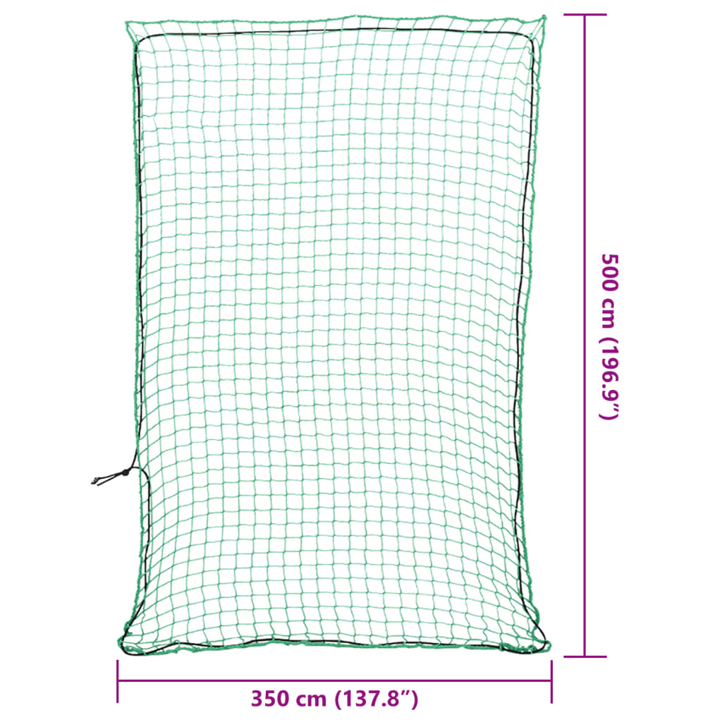Mreža za prikolicu s elastičnim užetom zelena 5x3,5 m PP