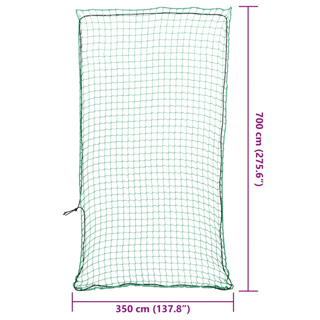 Mreža za prikolicu s elastičnim užetom zelena 7x3,5 m PP