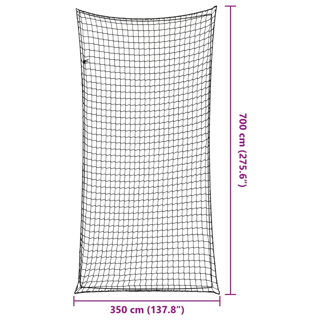 Mreža za prikolicu s elastičnim užetom crna 7 x 3,5 m PP