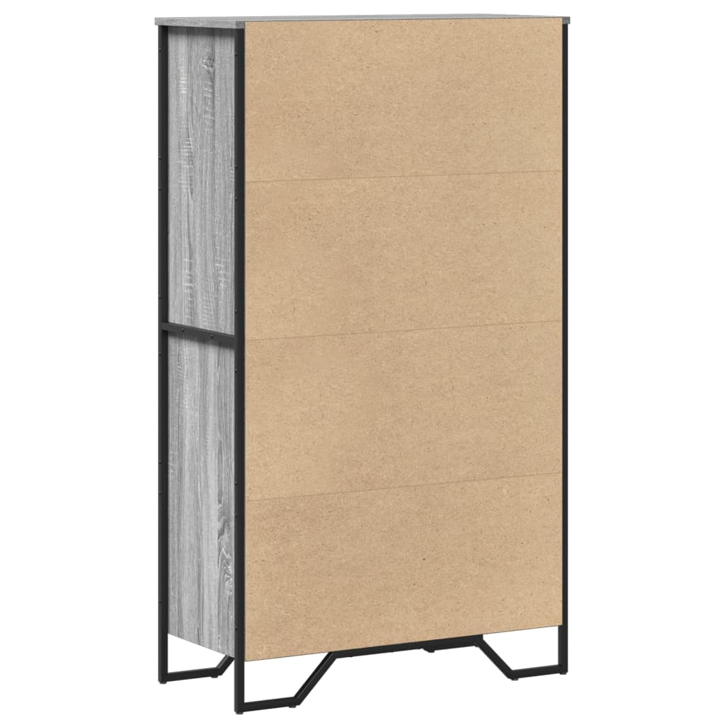 Visoka komoda boja hrasta 79,5x35,5x137,5 cm konstruirano drvo