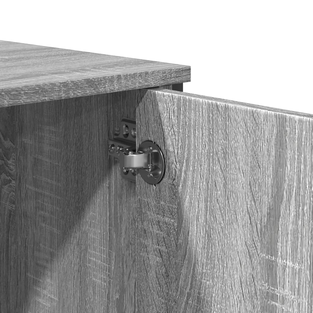 Visoka komoda boja hrasta 79,5x35,5x137,5 cm konstruirano drvo