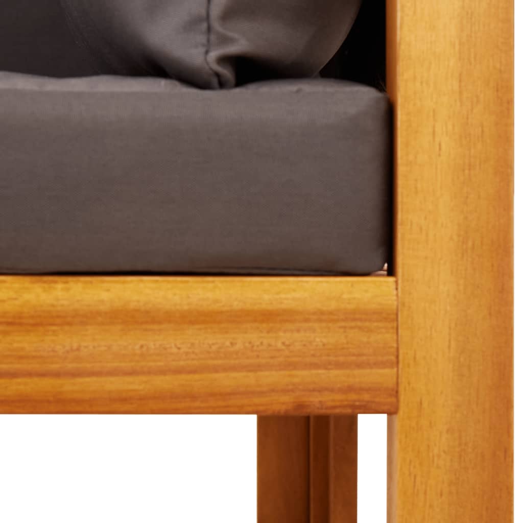 Vrtne sofe Kutne s Jastucima 2 Kom. Drvo Akacije i Ratan