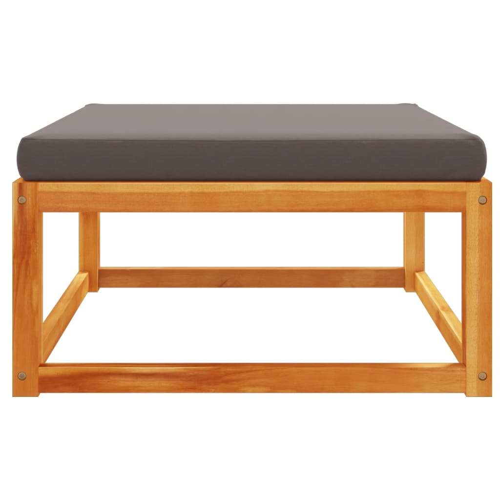 Vrtni tabure s jastukom 65x65x29 cm od masivnog drva bagrema