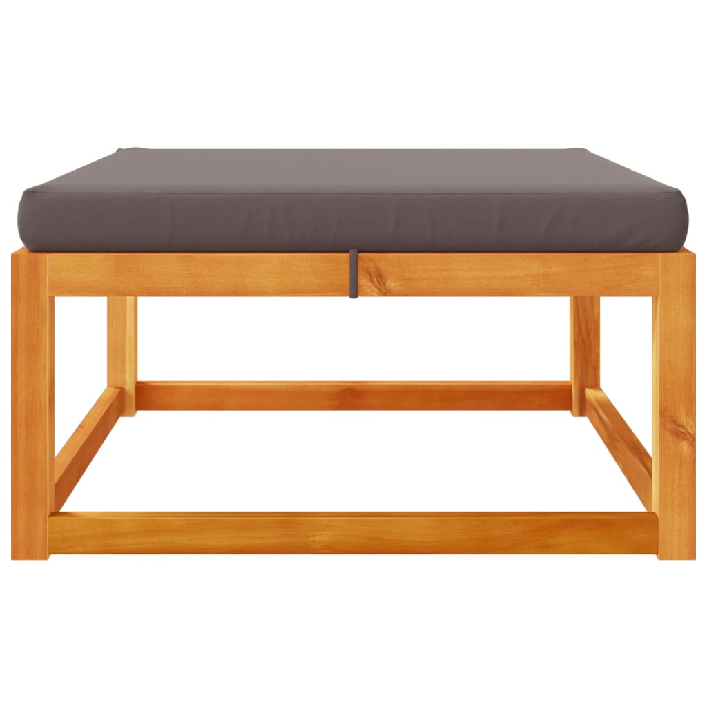 Vrtni tabure s jastukom 65x65x29 cm od masivnog drva bagrema