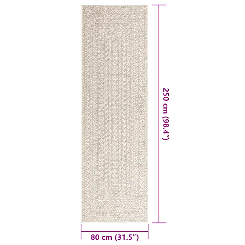 Tepih ZIZUR 80 x 250 cm s izgledom jute unutarnji i vanjski