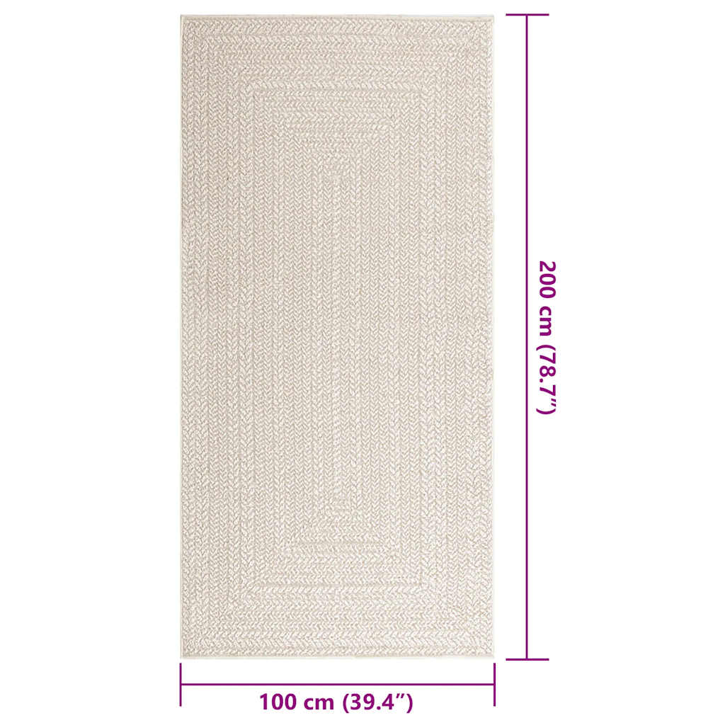 Tepih ZIZUR 100 x 200 cm s izgledom jute unutarnji i vanjski