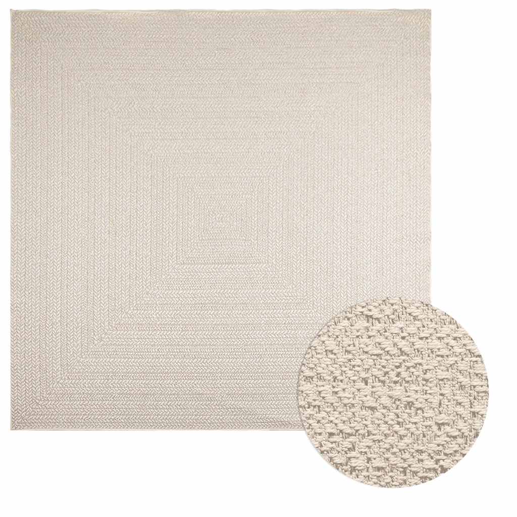 Tepih ZIZUR 240 x 240 cm s izgledom jute unutarnji i vanjski
