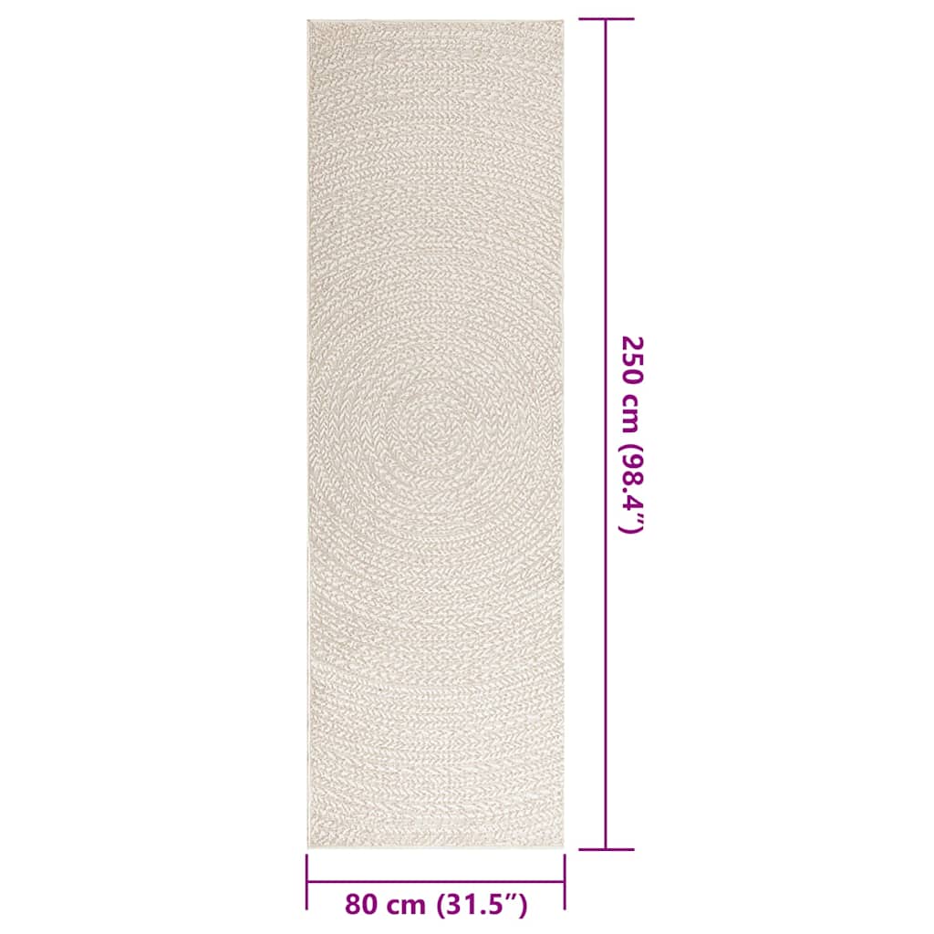 Tepih ZIZUR 80 x 250 cm s izgledom jute unutarnji i vanjski