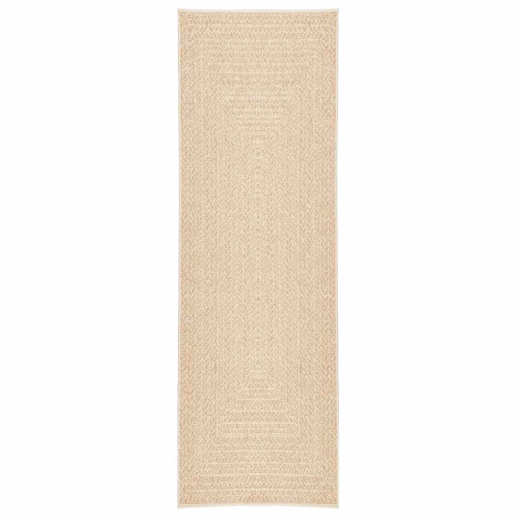 Tepih ZIZUR bež 80 x 250 cm s izgledom jute unutarnji i vanjski