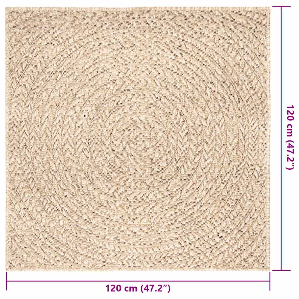 Tepih ZIZUR 120 x 120 cm s izgledom jute unutarnji i vanjski