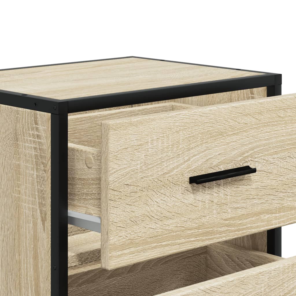Noćni ormarići 2 kom boja hrasta 40x31x50 cm konstruirano drvo