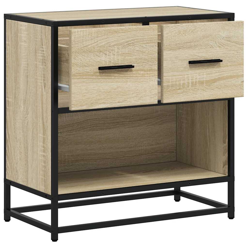 Noćni ormarić Sonoma hrast 60x31x60cm Konstruirano drvo i metal