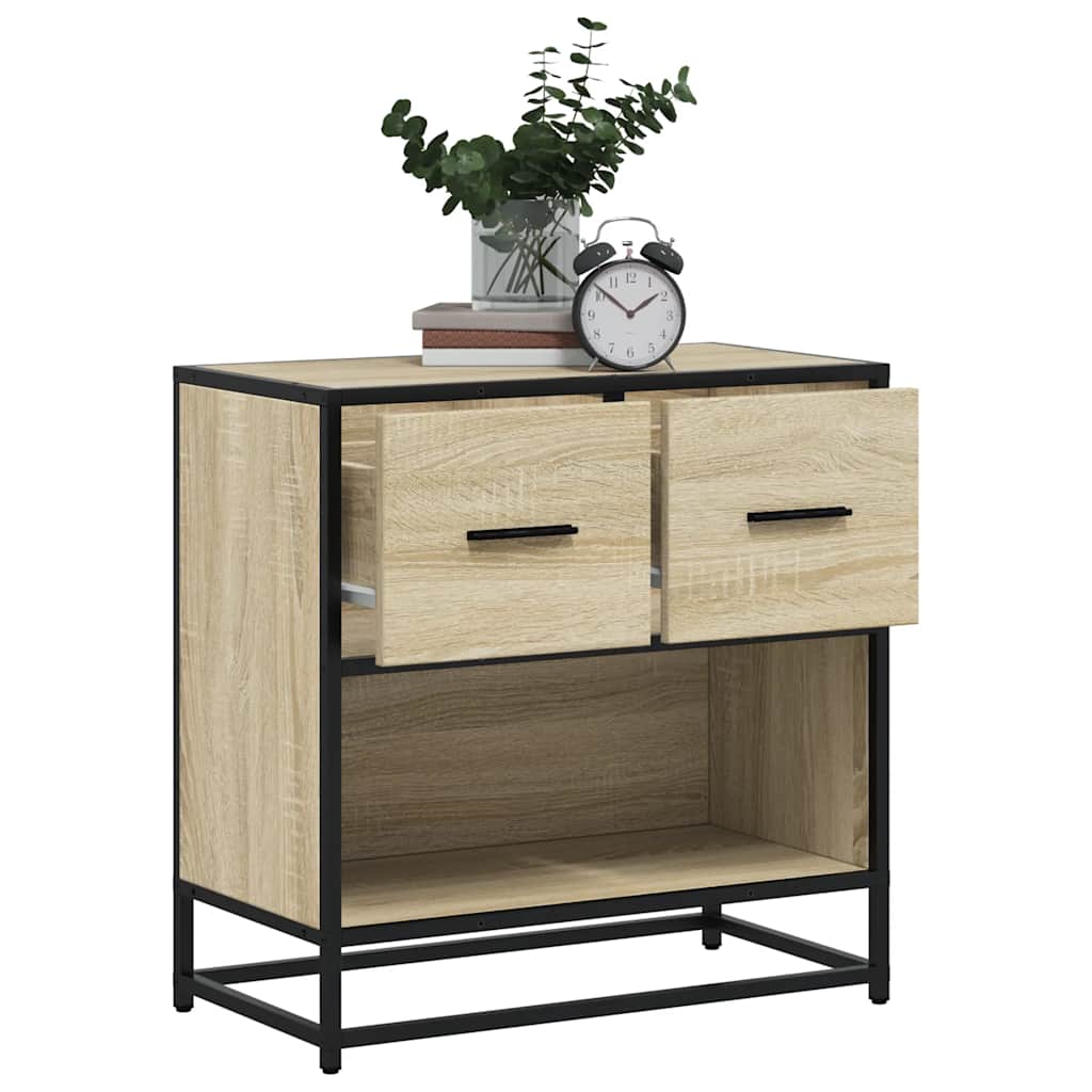 Noćni ormarić Sonoma hrast 60x31x60cm Konstruirano drvo i metal