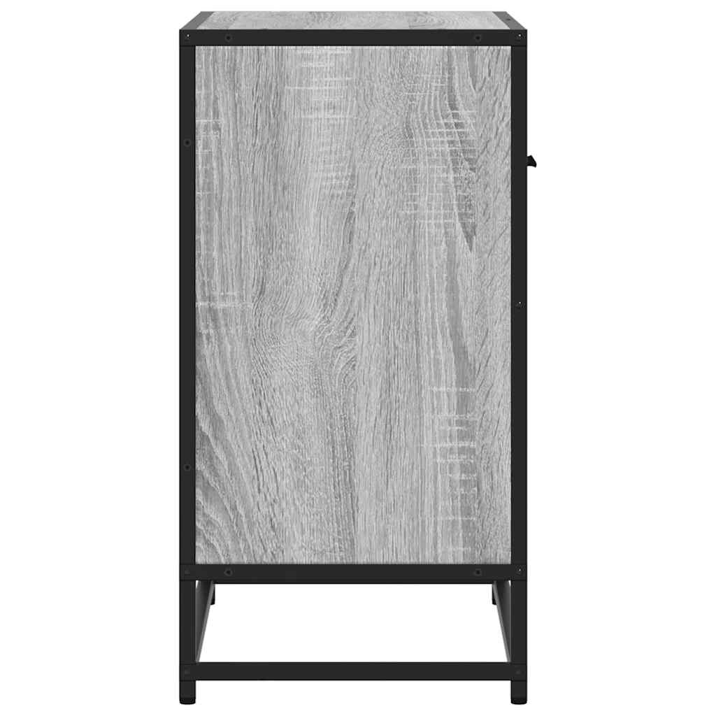 Noćni ormarić Sivi Sonoma 60x31x60 cm Konstruirano drvo i metal
