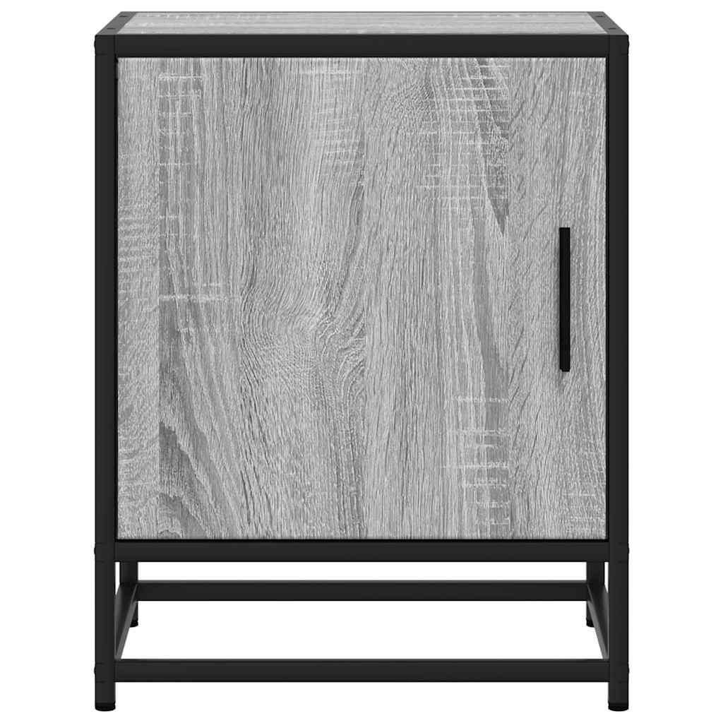 Noćni ormarić Sivi Sonoma 40x31x50 cm Konstruirano drvo i metal