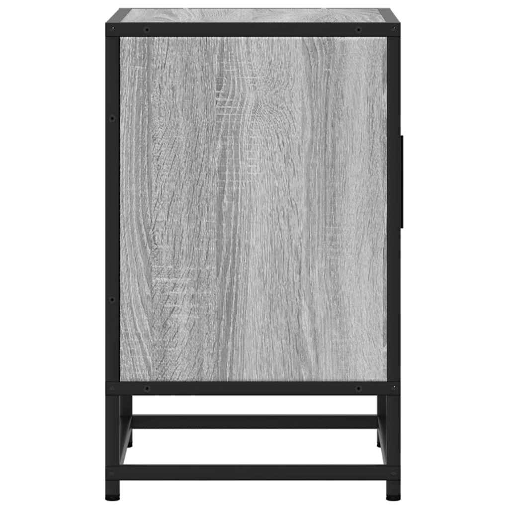 Noćni ormarić Sivi Sonoma 40x31x50 cm Konstruirano drvo i metal
