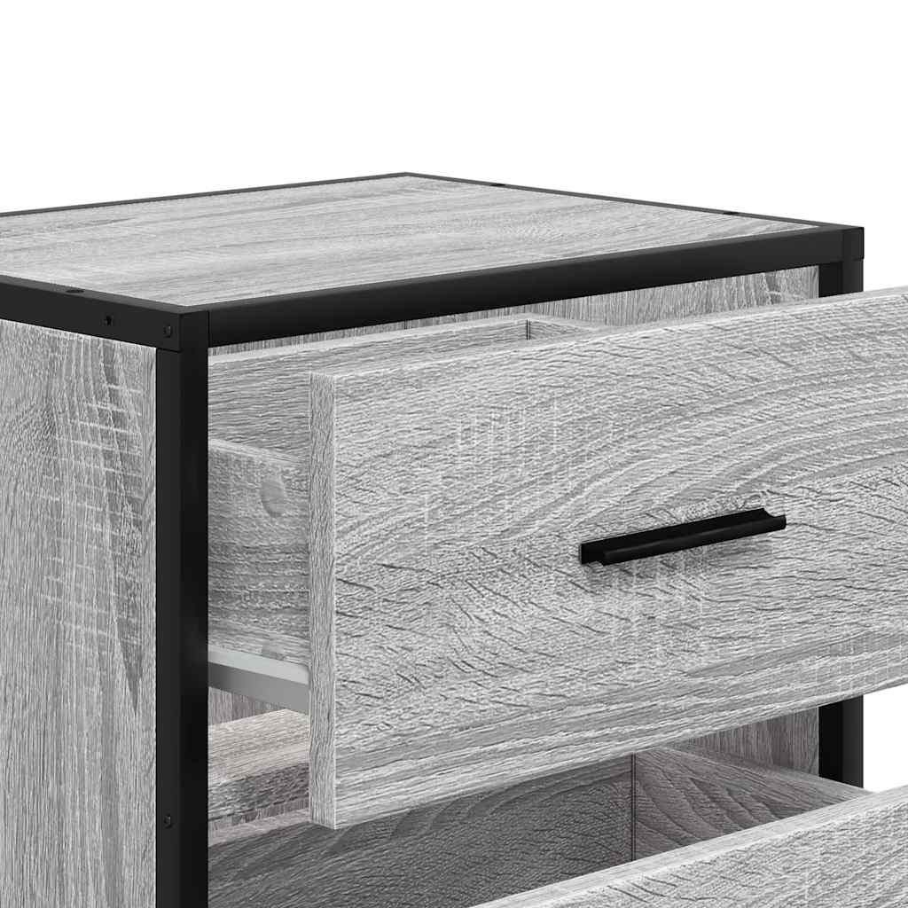 Zidni noćni ormarići 2 kom Sivi Sonoma 40x31x39,5 cm